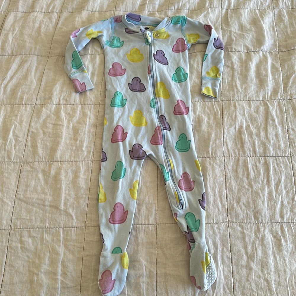 Monica and Andy peeps Easter blue one piece footie 12-18 months